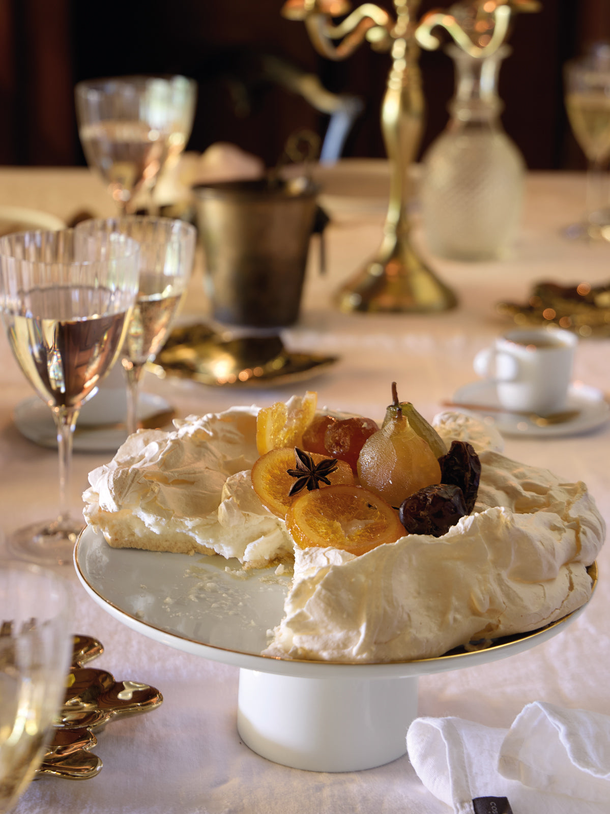Recipes of Love - Pavlova with Crystallized Fruit