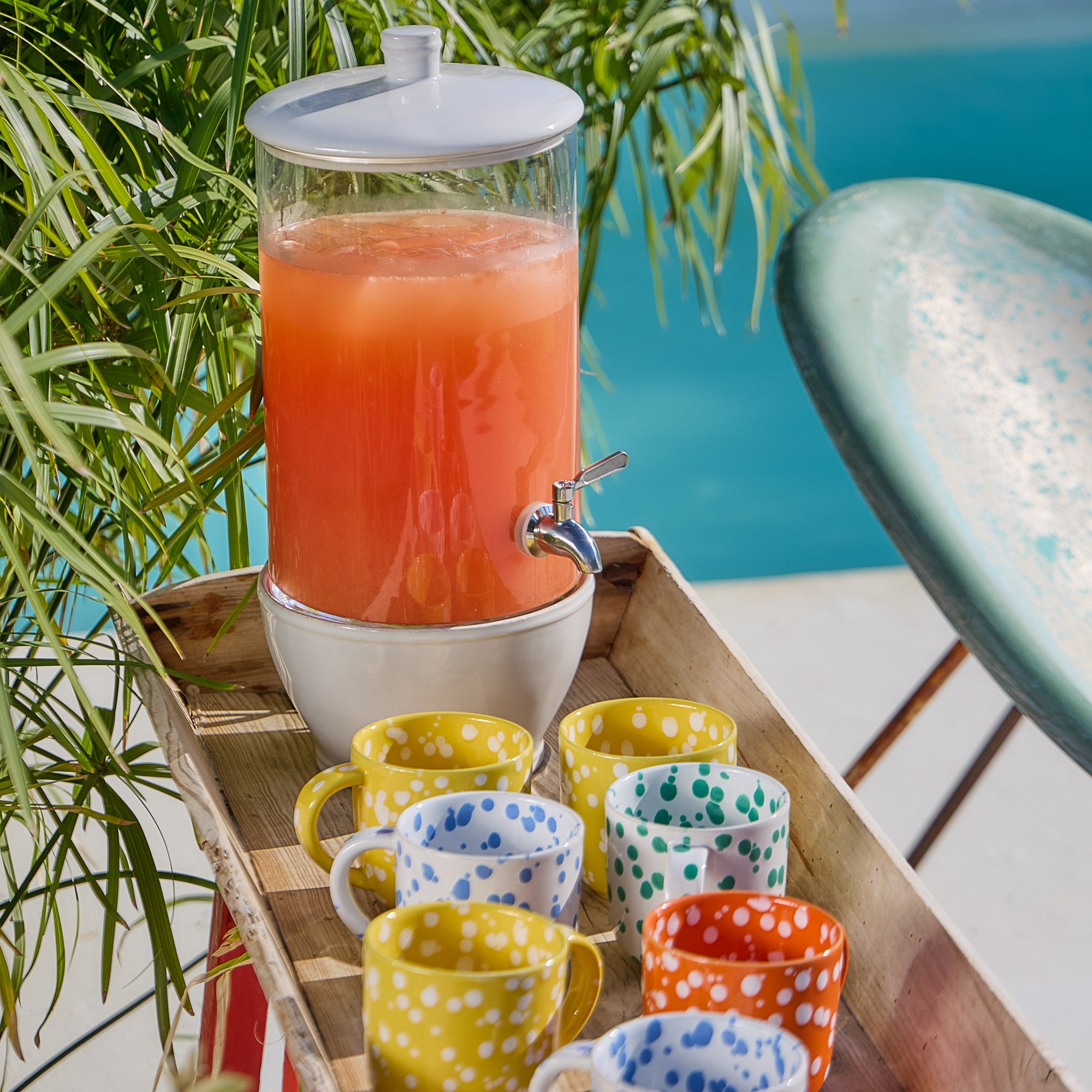 Glass Drink Dispenser with Stand Fontana - Thumbnail 2