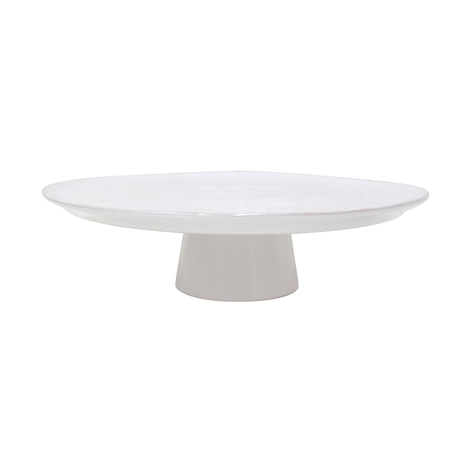 Large Footed Plate Lisa - White