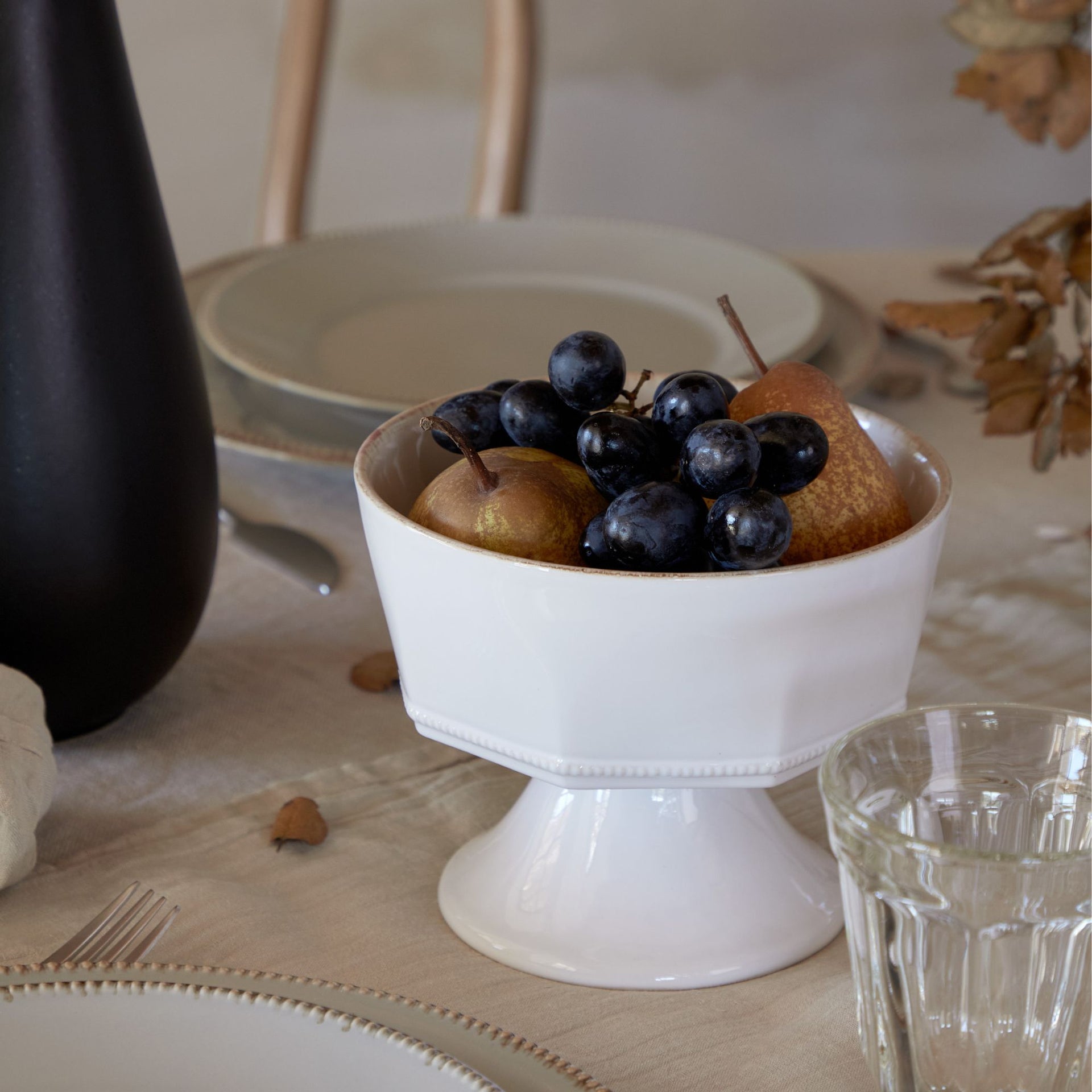 Footed Bowl Luzia - Cloud White