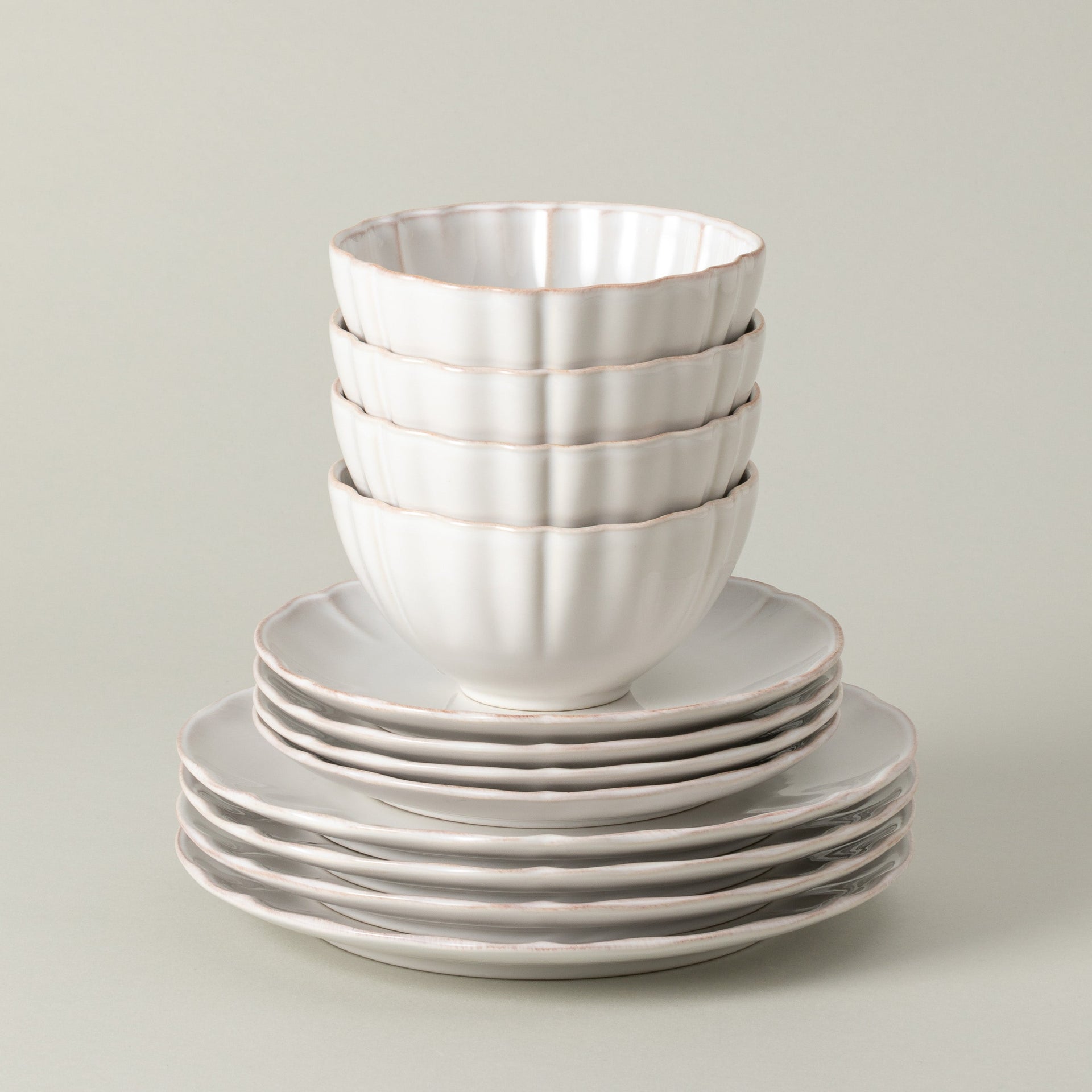 12-Piece Dinnerware Set with Bowl Alentejo - White