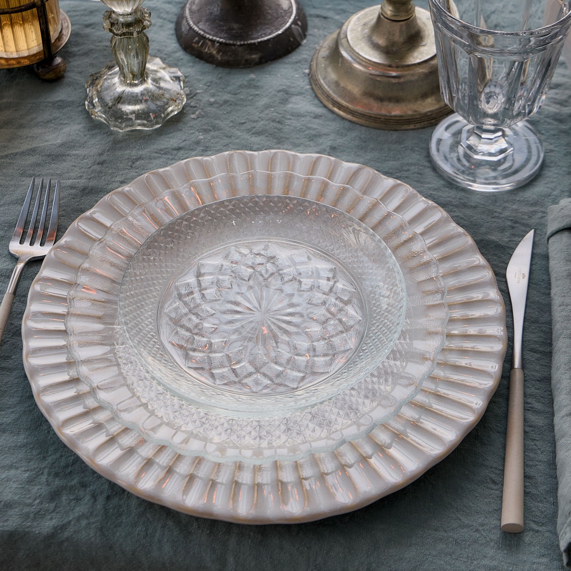 Glass Salad/Dessert Plate Cristal