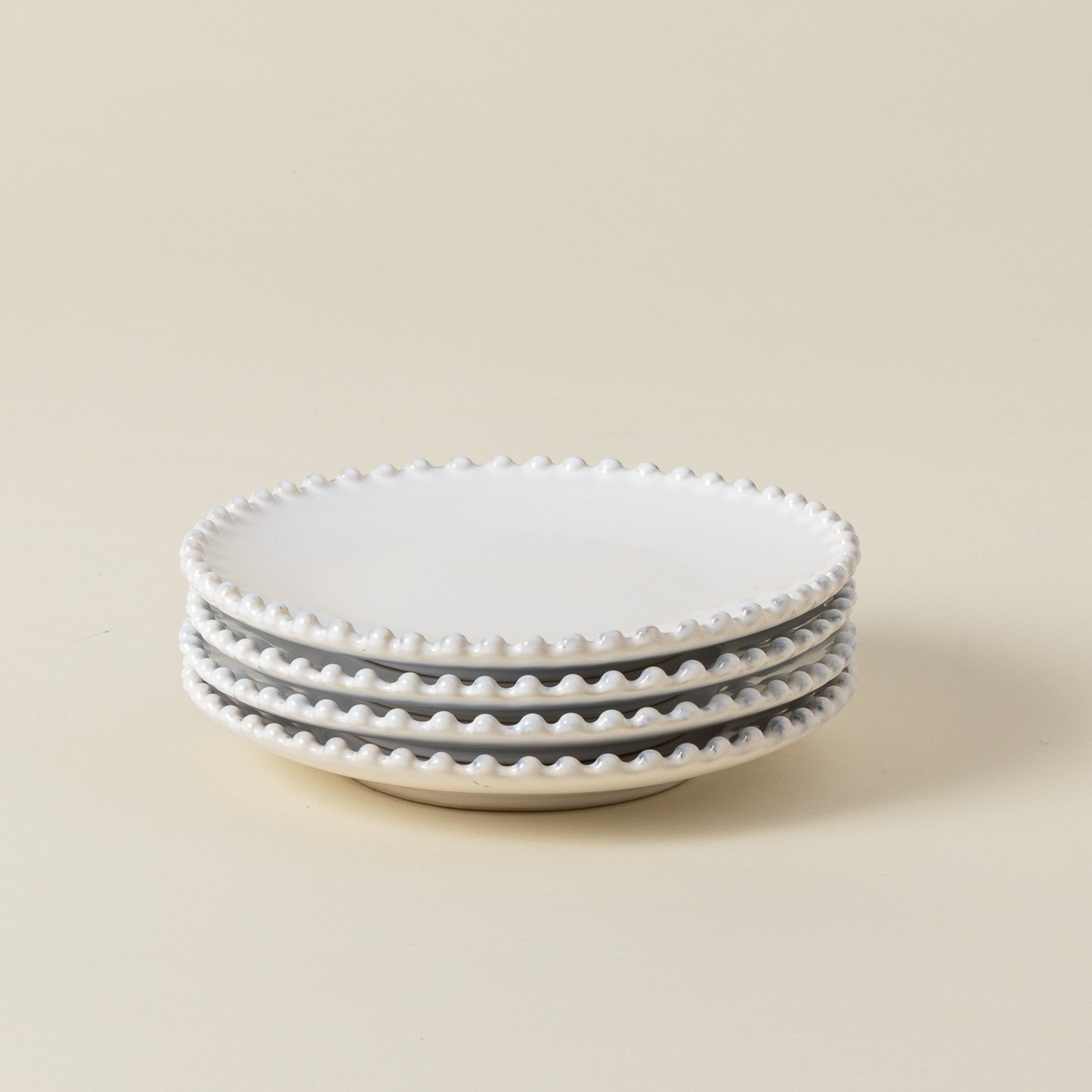Set of 4 Appetizer Plate Pearl