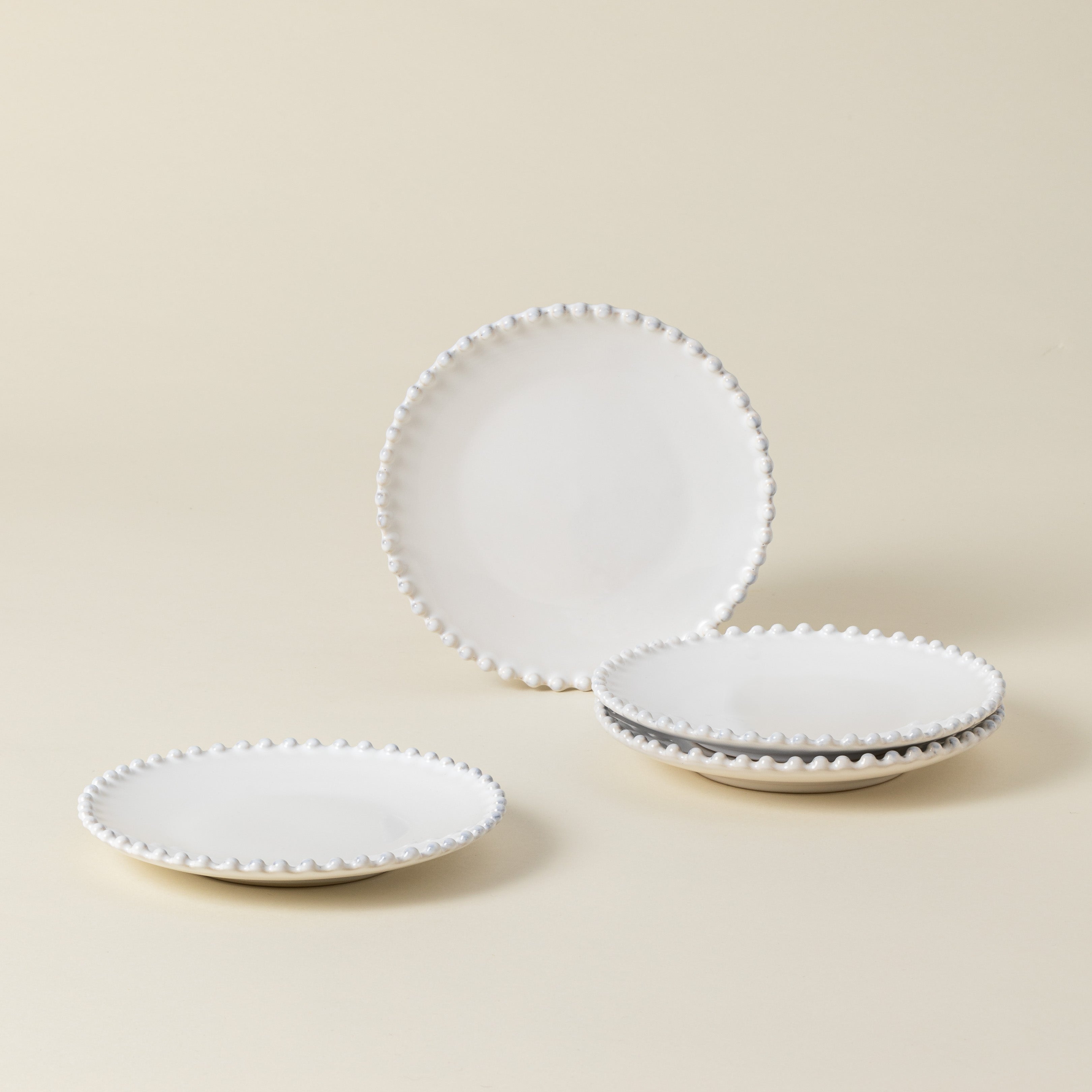 Set of 4 Appetizer Plate Pearl