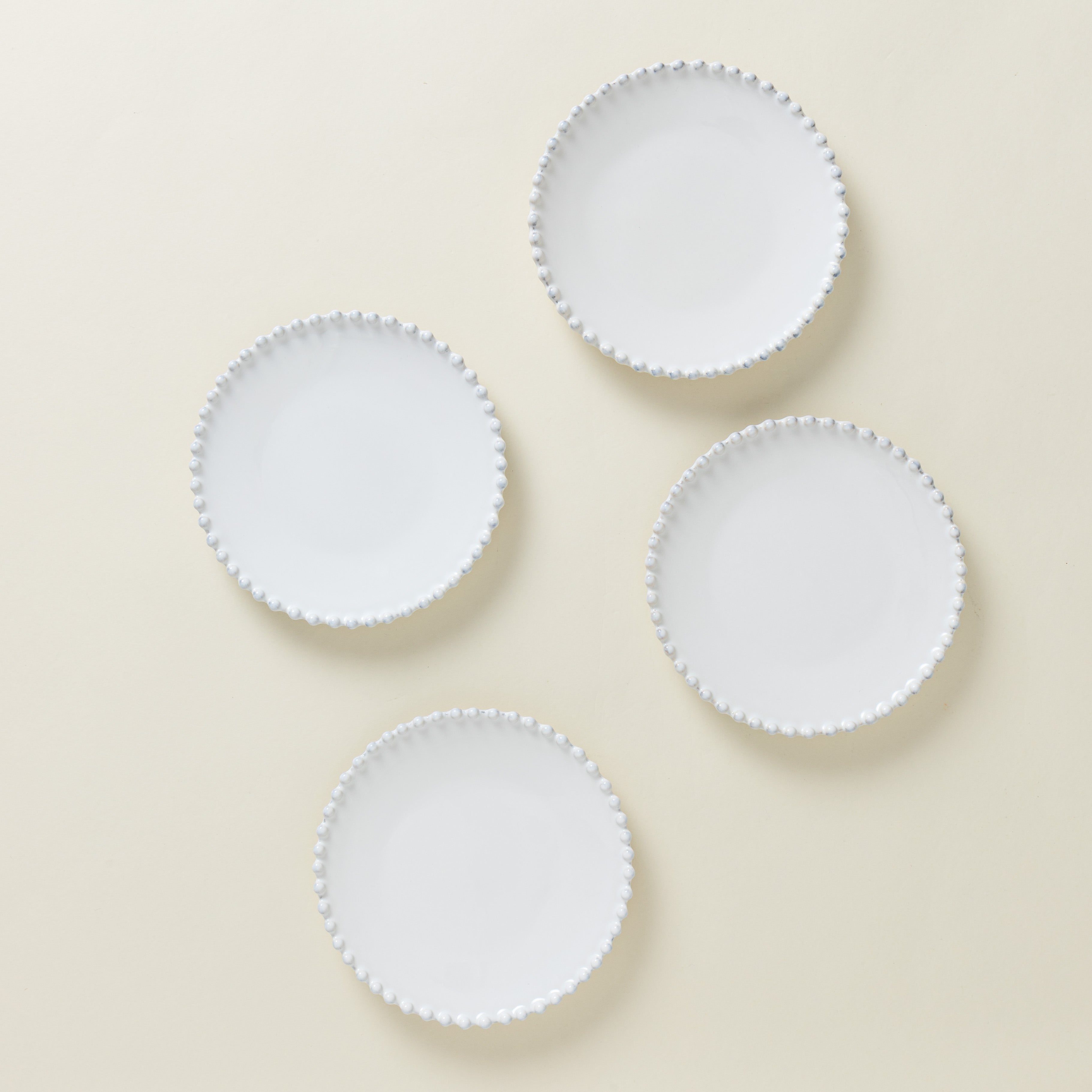 Set of 4 Appetizer Plate Pearl
